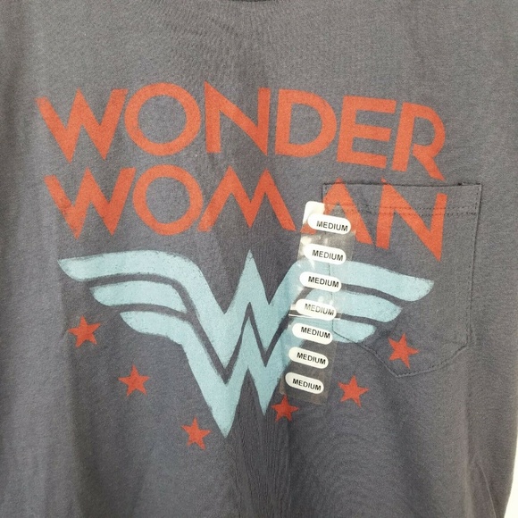 NWT Wonder Woman Blue Graphic T Shirt Sizes S-XL - Picture 2 of 3